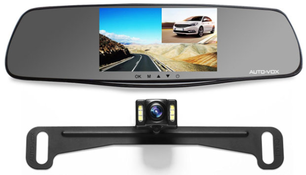 Mirror Dash Cam And Reverse Camera Kit 1080p